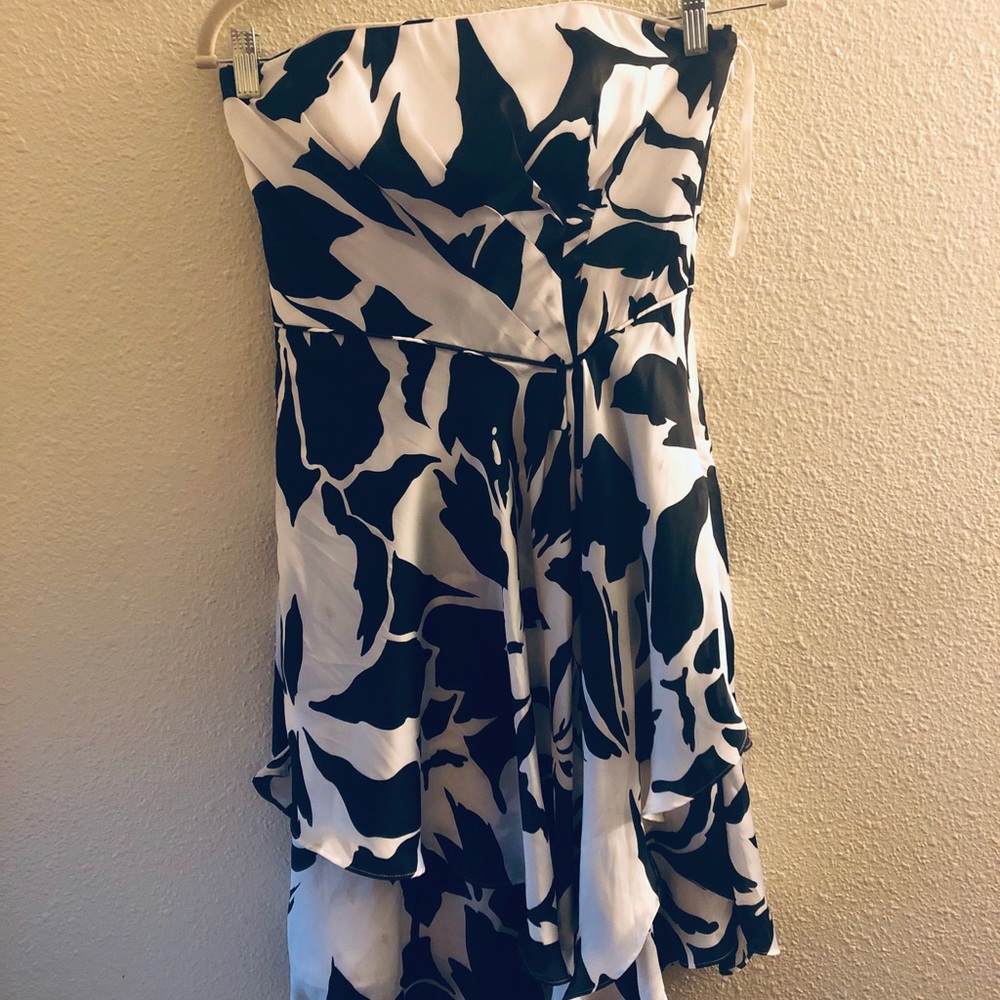 Black and white floral dress